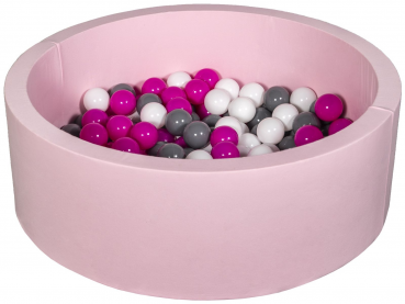 Bällebad Rosa für Kinder aus Schaumstoff mit 150 bunten Bällen
